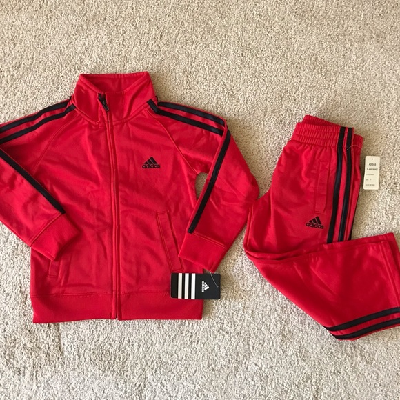 red adidas tracksuit for toddlers